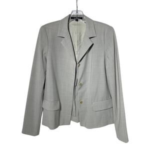 Theory Light Grey Wool Blend Blazer Women's Size Medium